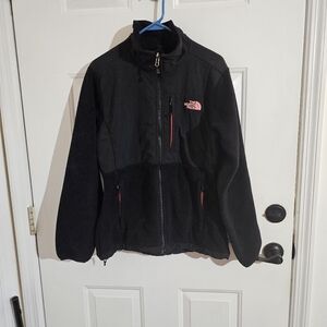 The North Face Denali Black Jacket with Pink Details